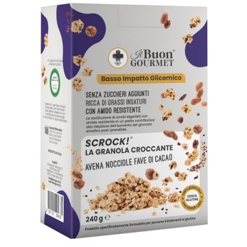 Il Buon Gourmet Scrock la Granola Croccante Avena Nocciola Efave di Cacao 240 g