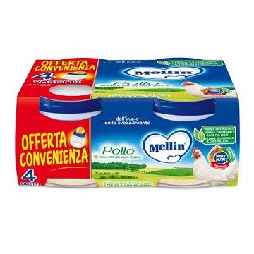 Mellin Omog Pollo 4x80g