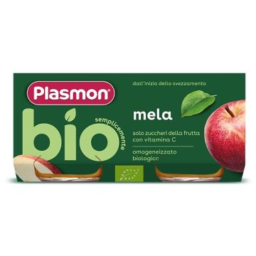 Plasmon Omog Mela Bio 2x80g
