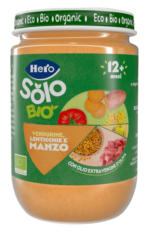 hero solo omogeneizzato verdure con manzo 100% bio 190 g