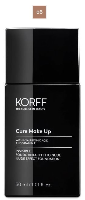 korff cure make up fondotinta invisible effetto nude 06